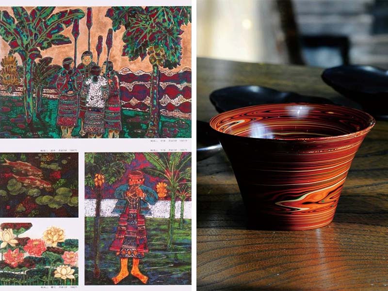 【漆器】千層堆漆技法 光如鏡面、色彩鮮豔多變 Taiwan lacquerware craft culture art